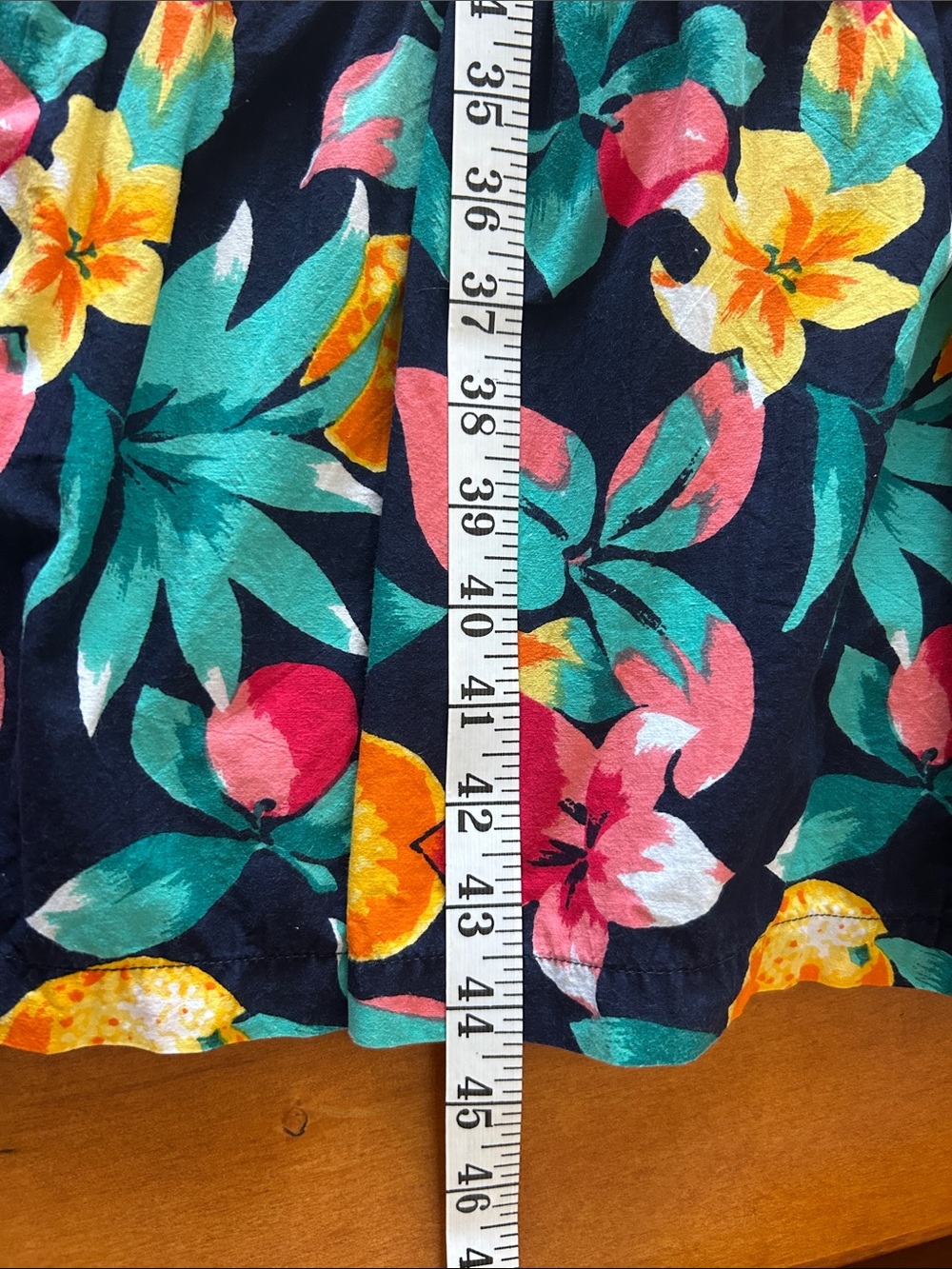 Tropical Fruit Print Tiered Midi Dress ULTIMATE SUMMER Size M - Picture 13 of 15